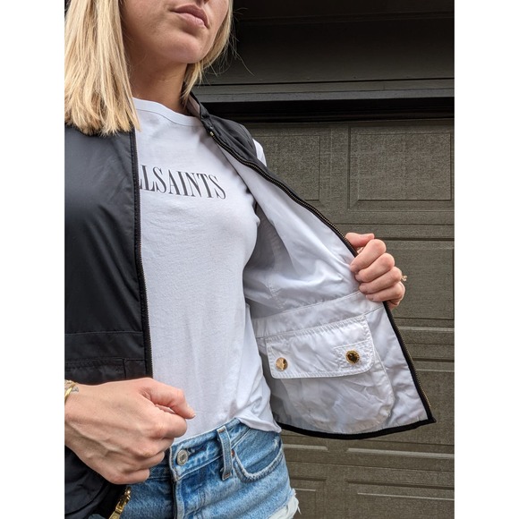 VINTAGE Lauren Ralph Lauren Reversible Embroidered Crest Zipper Vest, RARE - Picture 4 of 10